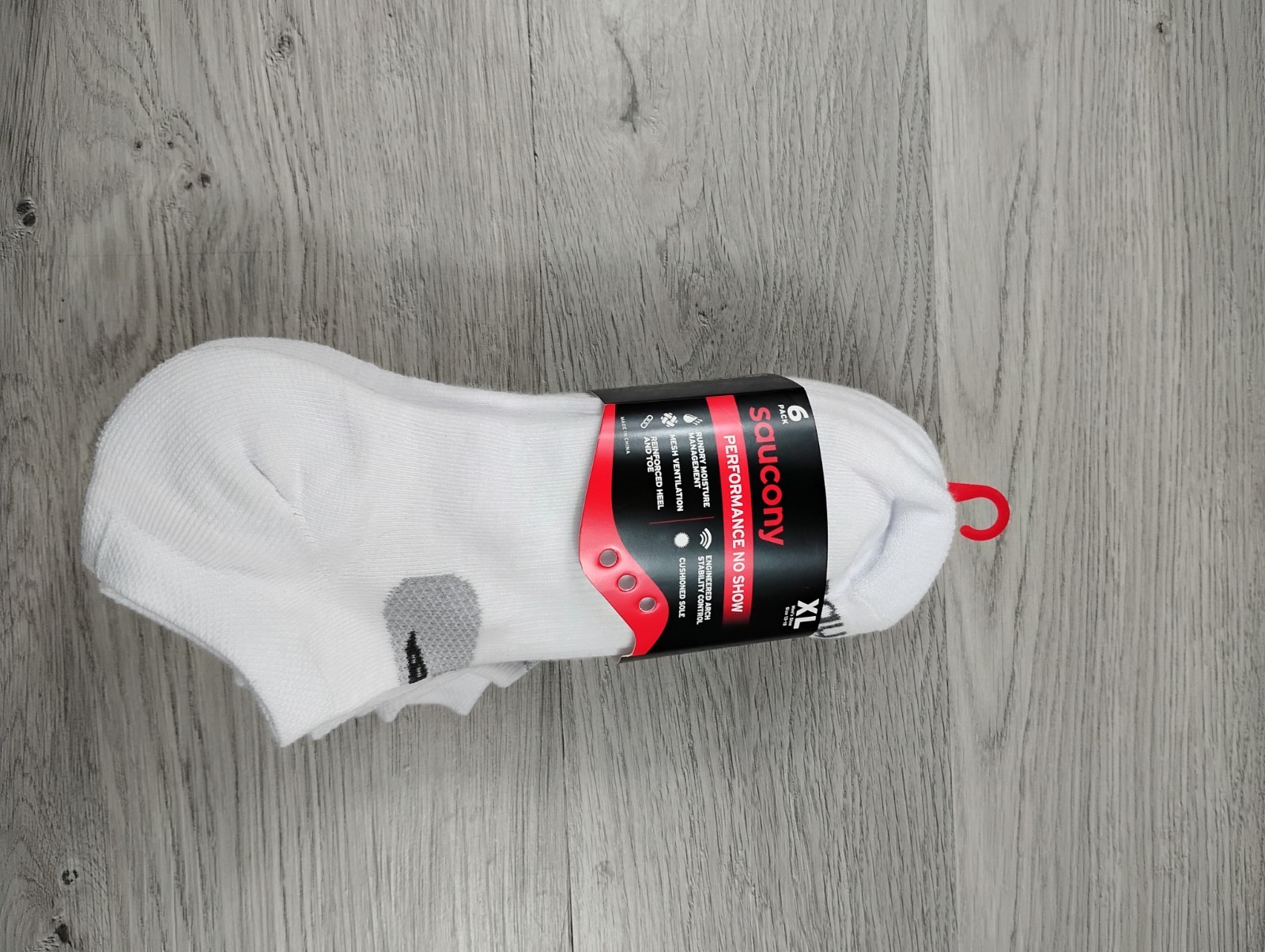 Saucony Men's Bolt Performance Comfort Fit No Show Socks Pack Of 6 XL White thumbnail 10