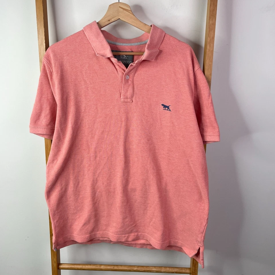 Rodd & Gunn Polo Shirt Mens Extra Large Orange Embroidered Logo Short Sleeve