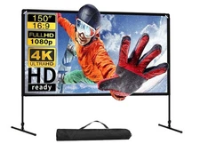 150" Indoor/Outdoor Projector Screen for Movies/Streaming/etc