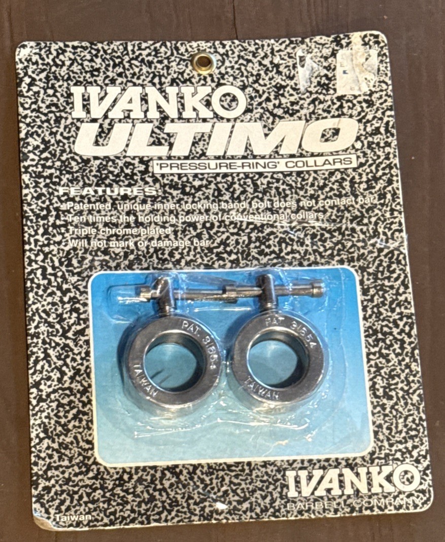Ivanko ULTIMO Pressure Ring Collars  CL-1/4&rdquo; CL .25 New 31654 Barbell Weights