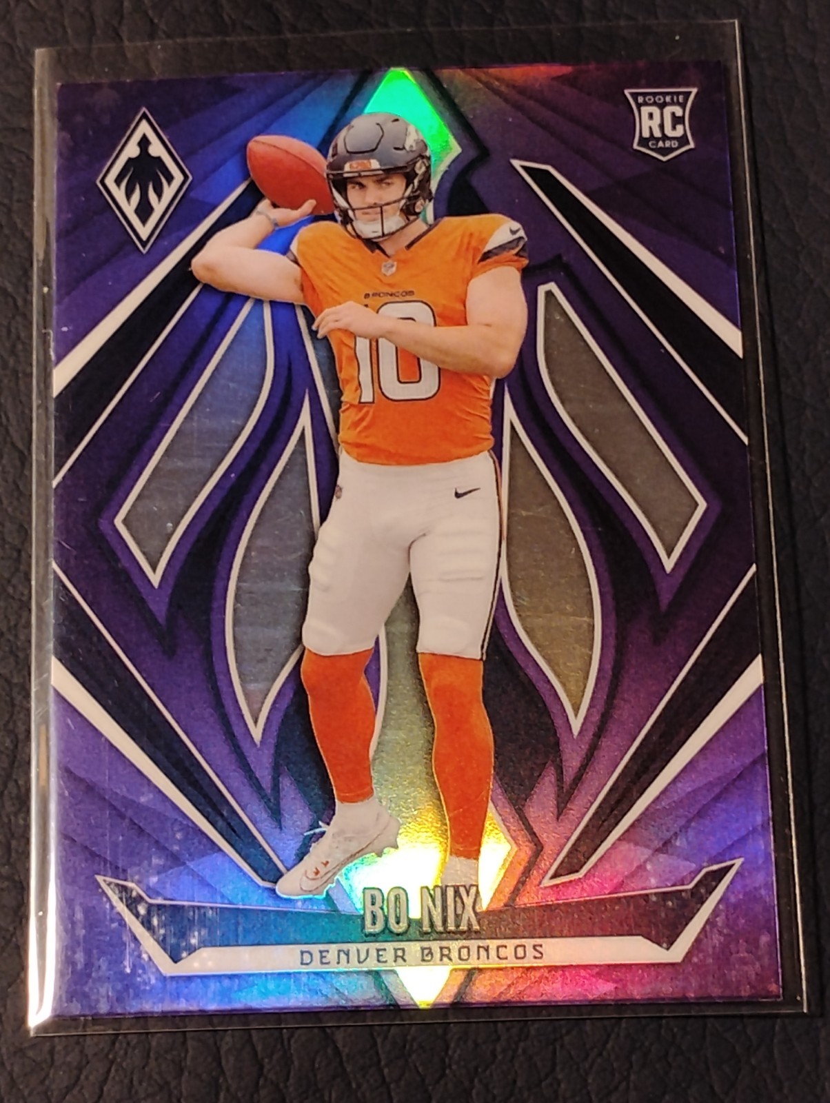 2024 Panini Phoenix Football Purple Prizm - #159 Bo Nix (RC) - Denver Broncos