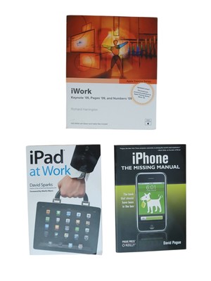 Lot Of 3 Apple Product Books - iPad At Work, iPhone Manual, iWork '09 Training
