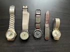 Vintage Watch Lot Untested, Timex Marlin, Swiss Army, Wrangler, Smith Wesson