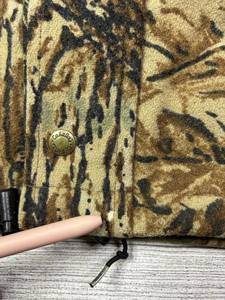 VTG Cabelas Hunting Jacket Mens S Wool Goretex Realtree Camo Whitetail Clothing - Image 3 of 4