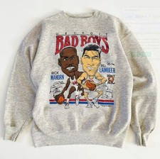 Detroit Bad Boys Rick Mahorn and Bill Laimbeer Caricature Sweatshirt VK04139