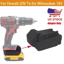 NEW For Dewalt 20V MAX Li-Ion Battery Adapter Convert To for Milwaukee 18V Tools