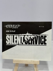 Silent Service Video Game W/ Manual NES 1989 OEM Nintendo Rental Case