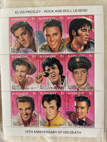 Elvis Presley St. Vincent Briefmarken Set (je 2) - Bild 4 von 5