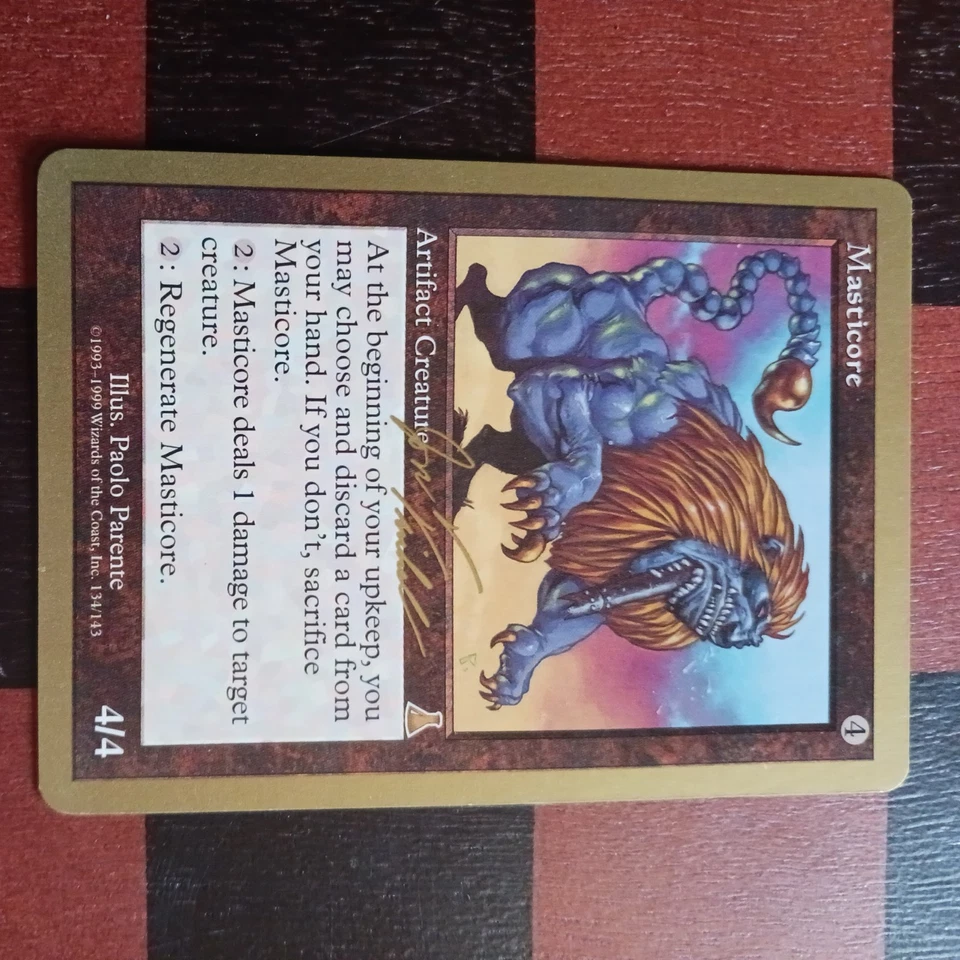 Mtg Masticore LP/NM Urza's Destiny World Championships Gold Border Reserved List - Image 2 of 3