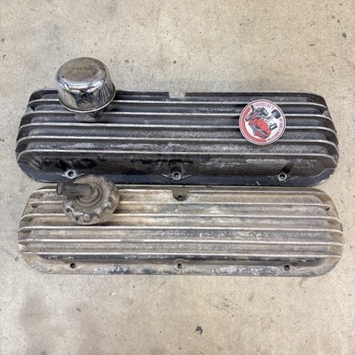 260 289 302 Ford Heavy Finned Cal Custom Valve Covers SBF Aluminum Small Block