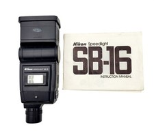 Vintage Nikon Speedlight SB-16 Shoe Mount Flash with Manual Tested Works Japan