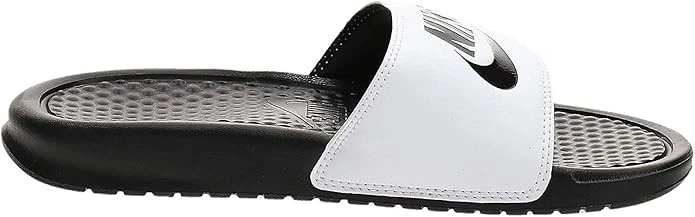 Nike Benassi Solarsoft Slide Sandals White Black Men’s Size 11 Athletic