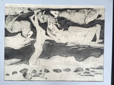Sigurd Winge Litho Print Siesta 1953