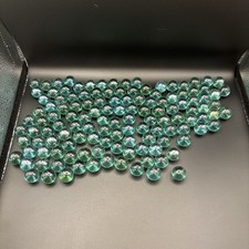 Lot Of 128 on Clear Blue Green Marbles