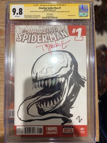 Marvel Amazing Spider-Man 1 Adi Granov CGC 9.8 original art and Signed Tod McFar
