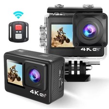 Motorcycle Helmet Dual Screen Recorder 170 Wide Angle Lens Sport Camera 4K Wifi