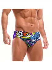 Skull Cartoon 3D Print Men's Swim Briefs