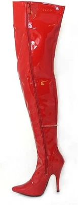 Gizelle Damen sexy Overknee-Stiefel Overknee-Absatz Reißverschluss UK 3–12