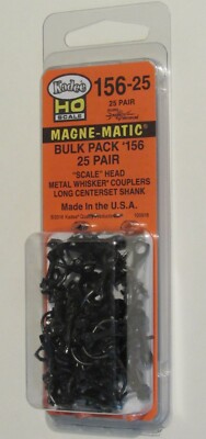 Kadee HO Scale #156-25  Bulk Pack Long Scale Head Whisker Couplers x 25