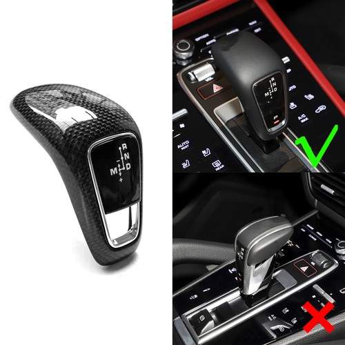 Real Carbon Fiber Replace Gear Shift Knob Panel Trim For Porsche Cayenne 2018-23 - Picture 2 of 12