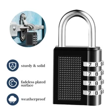 4 Digit Combination Lock Password Padlock for School Travel Gym Luggage Locker