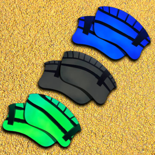 3 Pairs Lenses Replacement for-Oakley Flak Jacket XLJ-Green&Black&Violet Blue