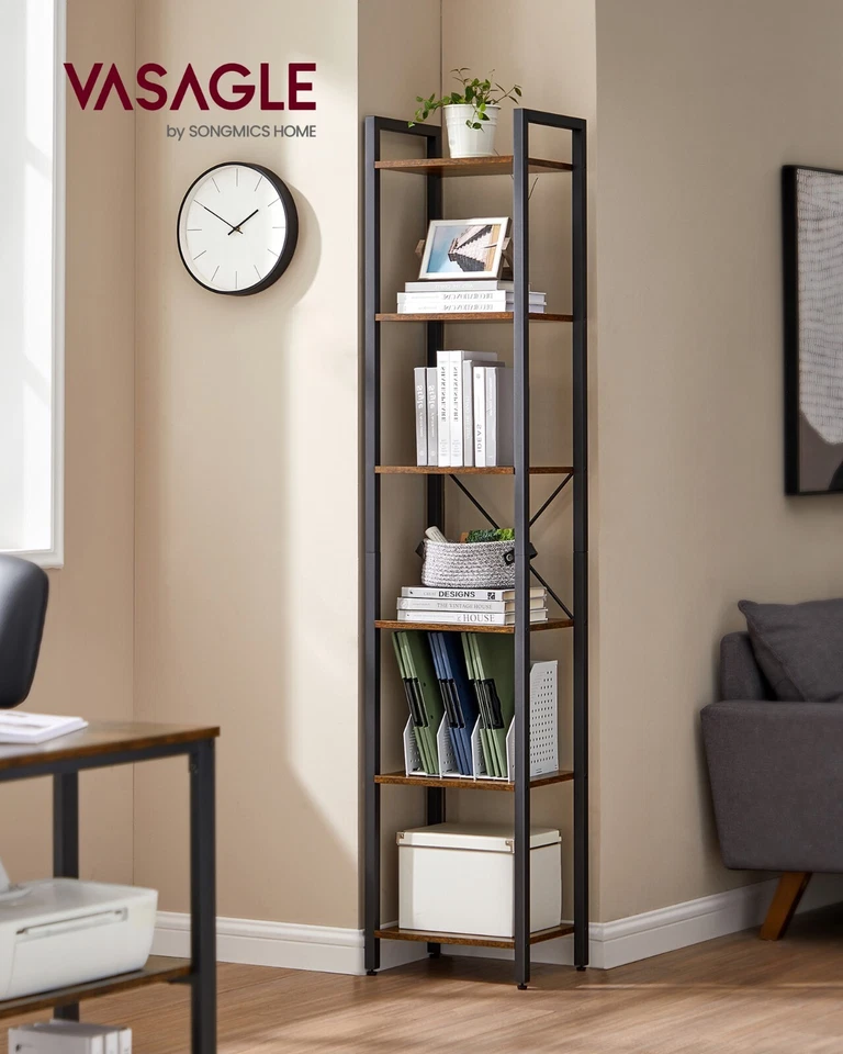Bücherregal Standregal DVD-Regal mit 6 Ebenen Büroregal für Küche Büro LLS101B01 - Bild 1 von 4