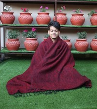 234x115 Cm Yak Wool Blanket, Oversized Couch Sofa Throws, Handmade In Nepal