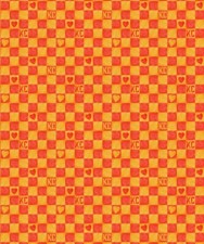 Kansas City Chiefs, NFL, KC Checkerboard Fabric Cotton  1yd  BTY  Or/Gold  FAST SHI