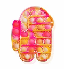 Among Push Pop Fidget Toy Bubble Sensory Stress Relief Kids Family Silicone Game