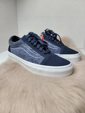 Vans Old Skool Paisley Low Top Sneaker Unisex Size 6.5 M 8 W Blue Casual Shoes