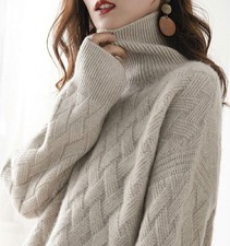 Autumn and Winter High Collar Cashmere Sweater Women's Base Wool Sweater