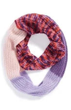Capelli New York Girls Pink Purple Colorblock Infinity Scarf One Size 
