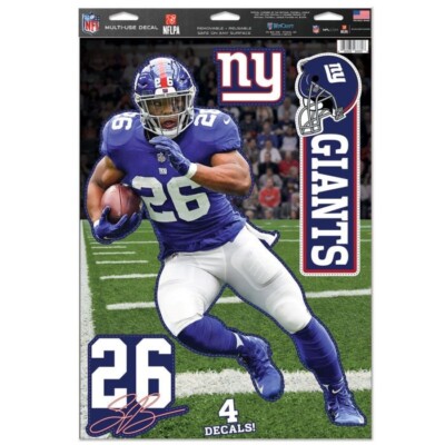 SAQUON BARKLEY NEW YORK GIANTS 11''X17'' WALL DECALS NFL LICENSED LIKE FATHEAD