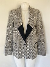 Kimora Lee Simmons Tapestry Jacket Blazer Black And White Sz 6