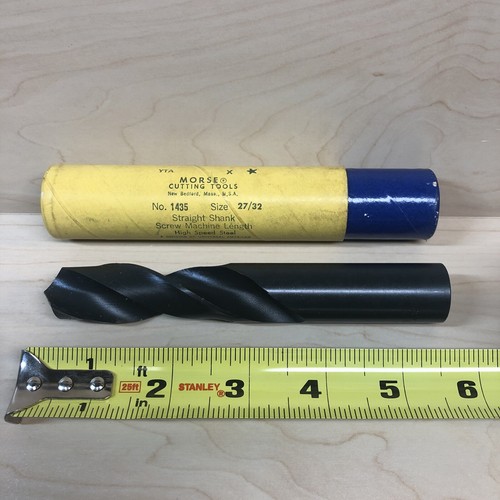 Morse Cutting Tools New Bedford MA USA Drill Bit No. 1435 Straight