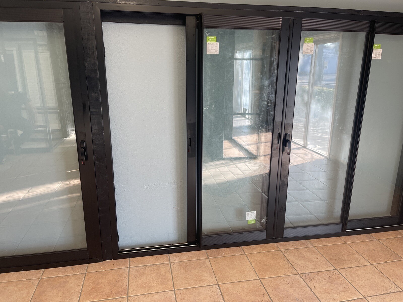 Aluminum Sliding 3Panel Patio Door 120” x 96” 10' x 8' eBay