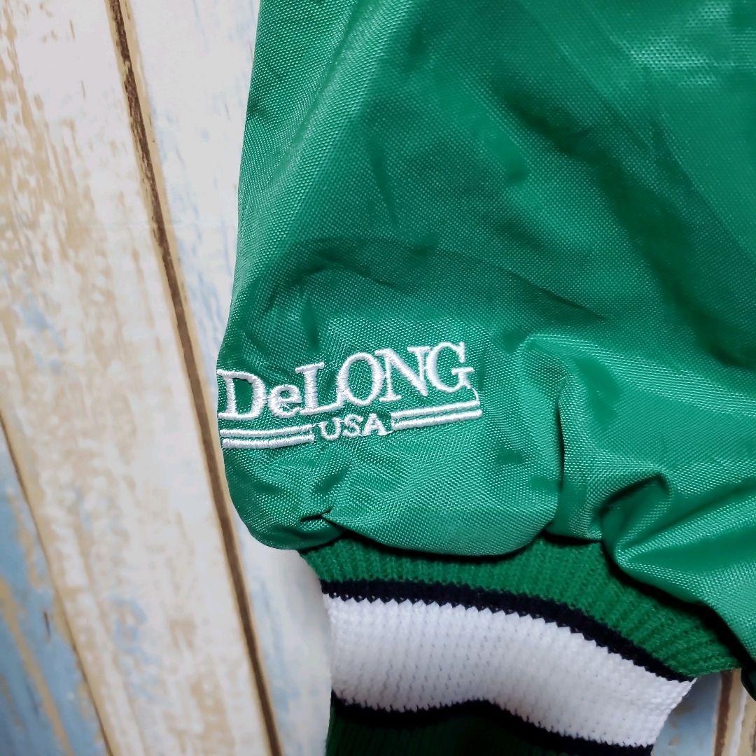 Delong Nfl Jets Half Zip Nylon Stadium Jacket 90S Made In Delong Nfl Jets Half Zip Nylon Stadium Jacket 90S Made In