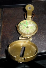 Vintage Stansales Engineer Lensatic Compass  Cased Japan