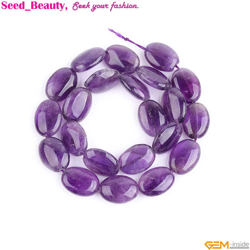 Hilo de cuentas sueltas lisas y facetadas para hacer joyas de piedras preciosas de amatista natural 15" Foto 3 de 4