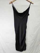 Free People Day To Night Slip Dress Size M Black Drawstring Sleeveless