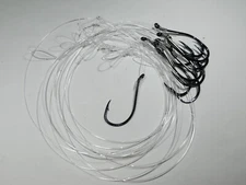 4/0 octopus snelled hooks Tautog blackfish seabass bass 10 pack