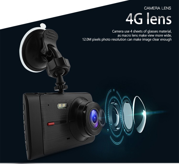 Dash Camera HD 1080P Dual Lens Car Van DVR Road Video Recorder