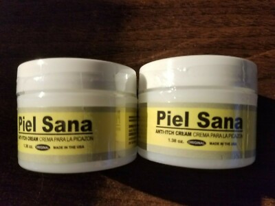2 PIEL SANA ANTI ITCH CREAM 1.38 OZ EACH EXP.DATE 12/2026 MADE USA SEALED