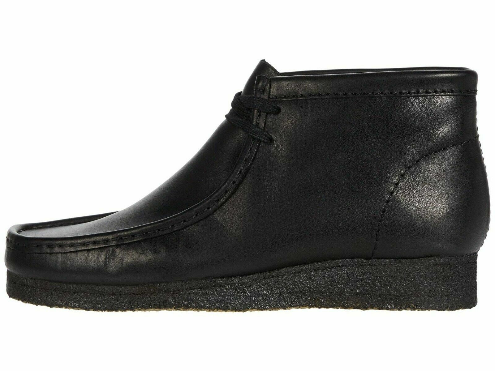 clarks black leather cuir noir