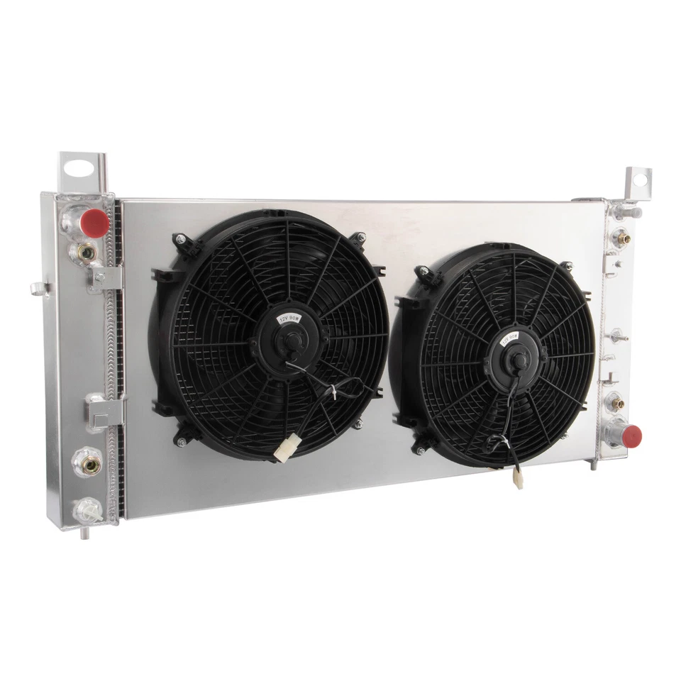 4 Rows Radiator&Shroud Fan For Chevy Silverado Suburban Escalade GMC Yukon,34" W Foto 3 de 4