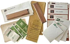 Burlington Northern RR BNR Train Paper Ephemera Mixed Lot Envelopes Pencils + #3