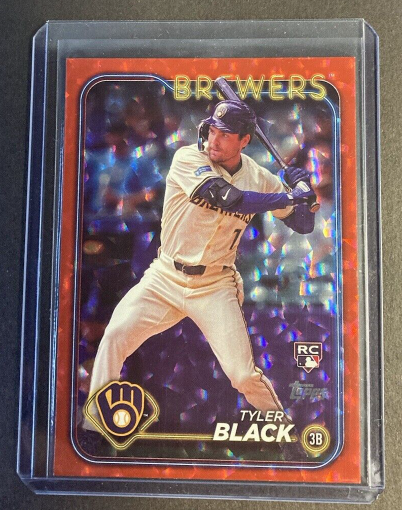 2024 Topps Update Tyler Black #US144 Red Crackle Foilboard RC /199
