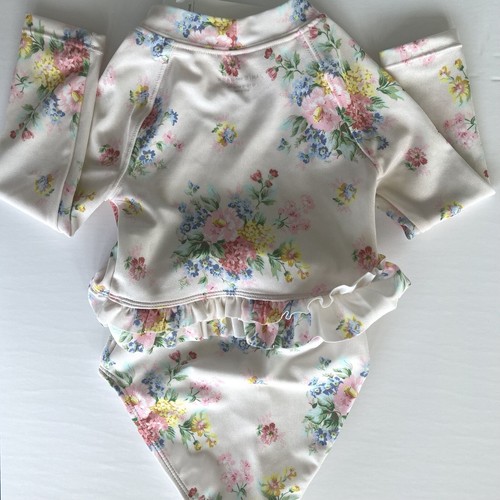 Janie and Jack 2-teiliger Badeanzug mit Blumenmuster Rashguard 12-18 Monate UPF 50+ NEU - Bild 14 von 14