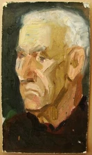Ukrainian Soviet Oil Painting postimpressionism male portrait man